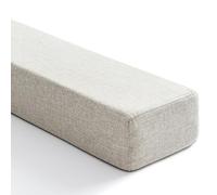 GZGLZDQ Rallonge Matelas Remplisseur Espace Lit Amovible Lavable, Lin avec Mousse 45D, pour Combler Écarts Entre Canapé, Lit, Tête de Lit et Mur(Light Khaki,200 X 5 X 15 cm)