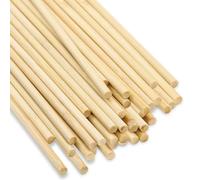 GZGXKJ 100pcs Bâtonnets de Bois Tiges Baguette Ronde Bois 300 mm x 5 mm Baton Glace Bois Barbe à Papa pour Travail du Bois, la Décoration, le Bricolage, Modélisme