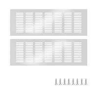 GZGXKJ 2 Pièces Grille D’AéRation Rectangulaire Aluminium Argent 300 X 100 mm Grille Ventilation Pour Armoire à Chaussures Armoire éVier Cuisine CuisinièRe Armoire Vitrine