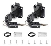 GZGXKJ 2 Pièces Noir Serrure de Tiroir de Bureau Serrure Alliage avec 4 Clés Cylindre de Meuble Pour Bureau Boite aux Lettres Tiroir Placard