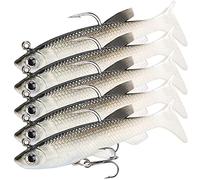 GZGXKJ 5 Pièces Leurre de Peche Black Bass Kit de Peche a la Truite Materiel de Peche au Brochet Ensemble de Leurres de Pêche, Appâts de Pêche en Mer et Eau Douce avec Hameçon