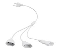 GZGXKJ Rallonge Plate 3 en 1 Prise Plate Blanc Câble d'alimentation Plat 0,5M Multiprise Plate pour Ordinateurs Photocopieurs Projecteurs éCrans (2,5A/250V)