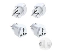 GZGXKJ Universal Adapter 4pcs Adaptateur Voyage Adaptateur Prise EU Deux Ronds Adaptateur de Prise Universel pour UK Chine Australie Japon Italie Suisse