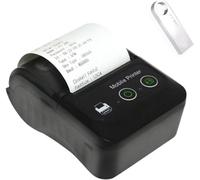 GZGYNADAST Non compatible avec iPhone iOS/iPad/Mac, compatible uniquement avec Android/Windows, imprimante thermique Bluetooth de 58 mm, mini imprimante portable sans fil pour factures, tickets POS