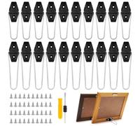 GZhaizhuan Lot de 20 supports pour cadre photo, chevalet, support de cadre photo, support de tabletop pour peinture d'album, décoration de la maison, 2 tailles, avec vis