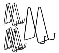 GZhaizhuan Lot de 6 supports d'affichage, support de plat en métal - Chevalet pour photo, images, présentoir décoratif pour assiettes et art de table