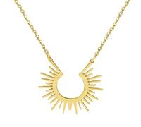 GZHENGZG Bijoux pour femmes Beau collier Chaîne Collier pour femmes Pendentif géométrique Demi-cercle doré Colliers ras de cou à pointes Bijoux tendance cadeau