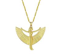 GZHENGZG Collier tendance rétro pour homme et femme, Déesse Isis Collier pour femme, Bijoux pendentifs pour les amoureux, Cadeau 2021