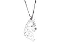 GZHENGZG Colliers pour hommes et bijoux pour femmes Chien mignon Huskies Collier pour femmes Collier pendentif Husky sibérien Bijoux de mode Ami amant d’animaux de compagnie Cadeau cadeau