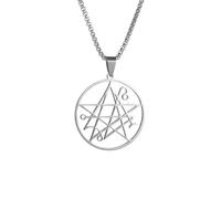 GZHENGZG Colliers pour hommes et bijoux pour femmes Collier ClassicNecronomicon, symbole de Miskatonic Elder Lovecraft, Azath Cthulhu, cadeau d’accessoires de bijoux pour hommes
