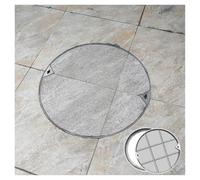 GZHENOZ Couvercle de Regard et Cadre encastrés en Acier Inoxydable 50 x 50 cm pour Fosse septique et Bassin d'épuration Rond, accès pavé en Blocs, Usage Commercial