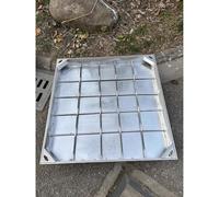 GZHENOZ Couvercle de Regard extérieur carré argenté Personnalisable - Tailles : 12 po, 20 po, 24 po, 30 po, 36 po, 42 po - Couvercles de Fosse septique pour allées, patios et AUT