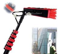 GZHENOZ Perche de Nettoyage de vitres de 3 à 12 m, Brosse de Nettoyage de vitres pour Panneaux solaires, kit de Nettoyage de vitres, Perche alimentée par Tuyau d'arrosage, nettoy