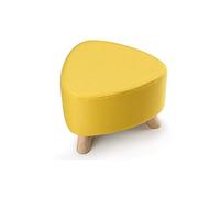 GZHENOZ Petit Tabouret à Trois Pieds en Bois Massif, Repose-Pieds, Tabouret de canapé, Banc en Bois, Banc à Chaussures Lavable de Style européen (Couleur : Jaune)