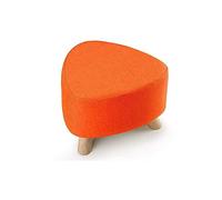 GZHENOZ Petit Tabouret à Trois Pieds en Bois Massif, Repose-Pieds, Tabouret de canapé, Banc en Bois, Banc à Chaussures Lavable de Style européen (Couleur : Orange)