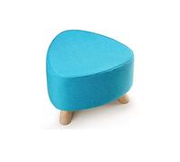 GZHENOZ Petit Tabouret à Trois Pieds en Bois Massif, Repose-Pieds, Tabouret de canapé, Banc en Bois, Banc à Chaussures Lavable de Style européen (Couleur : Bleu)