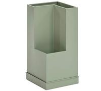 GZHENOZ Porte-Parapluie en métal avec bac à Eau Amovible, Porte-Parapluie d'entrée pour parapluies Longs et Courts, Cannes et walkicanes, Rangement Blanc/Vert