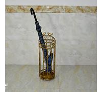 GZHENOZ Porte-parapluies d'entrée, Style Ferme Vintage, en métal, étagère de Rangement extérieure pour parapluies, avec bac égouttoir Amovible (Couleur : Or)