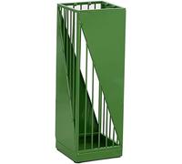 GZHENOZ Porte-parapluies en métal avec bac d'égouttage et 4 Crochets, Support Autonome pour Cannes et bâtons de Marche, décoration d'entrée ou de Bureau, Vert foncé, 20 x 20 x 50