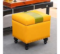 GZHENOZ Pouf de Rangement en Similicuir, Repose-Pieds cubique avec Coffre de Rangement, Tabouret à Langer en Bois Massif, Coffre à Jouets, Taille S 40 x 34 x 40 cm (16 x 13 x 16
