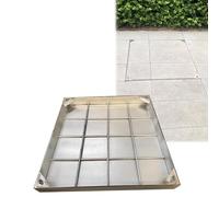 GZHENOZ Square Inspection Chamber Covers Outdoor Drain Manhole Covers Septic Tank Lids 20-39 inches for Patios GardensHeavy-Duty Easy Access Waterproof