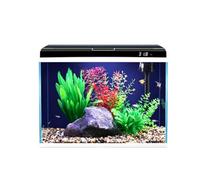 GZHERVICES Aquarium avec Commandes Tactiles, Cuve en Verre Trempé Transparent, Thermomètre Numérique, Éclairage LED Réglable pour Plantes Et Système De Filtration Silencieux(500x300x430mm)