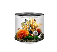 GZHERVICES Aquarium Cylindrique avec Éclairage LED Télécommandé Et Système De Filtration Silencieux Intégré, Aquarium Rond pour Petits Poissons Tropicaux, Disponible en Plusieurs Tailles(360x520mm)