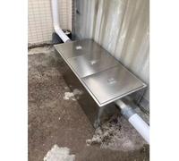 GZHERVICES Bac à Graisse Commercial en Acier Inoxydable 304, intercepteur à entrée latérale, Installation souterraine/en Surface, pour Cuisine de Restaurant(80x40x40cm)