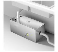 GZHERVICES Bac à Graisse Commercial en Acier Inoxydable, séparateur Eau-Huile-Eau sous évier avec Sortie d'eau, pour Cuisine de Restaurant et de Maison(Silver-Right,100x50x40cm)