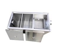 GZHERVICES Bac à Graisse Commercial, intercepteur en Acier Inoxydable 304 pour entrée latérale de Restaurant(80x40x40cm)