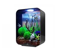 GZHERVICES Kit de démarrage pour aquarium créatif « tout-en-un » avec filtration intégrée ; petit aquarium silencieux pour bureaux ou salles de séjour (multicolore-D)