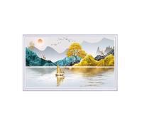 GZHERVICES Panneau Chauffant Mural avec Thermostat, convecteur 500 W, décoration Murale colorée, Peinture Chinoise, idéal pour Les pièces de 4 à 6 m²(A)