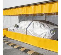 GZHERVICES Rideau De Séparation Industriel, Rideau pour Station De Lavage Automobile, Rideau De Séparation en PVC Robuste, Rideau Transparent pour Terrasse Extérieure, Bâche Transparente(2.4x4m)