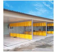 GZHERVICES Rideaux en Vinyle pour Patio, Rideau à Panneau Transparent extérieur, Rideaux de séparation industriels, Murs-Rideaux de séparation d'entrepôt, Rideaux de Baie de Lavage(4x3m/13x9.8ft)