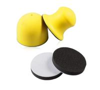 GZHXF Lot de 4 blocs de ponçage manuels de 7,6 cm, support de disque de ponçage en mousse PU élastique avec tampon tampon souple for outil de polissage manuel du bois
