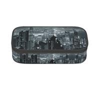 GZHYHAKAN Aerial Night of View Hong Kong Trousse à crayons résistante aux rayures Solution de rangement multifonction pour l'école, le travail et les voyages, Noir , Taille unique, Cartable