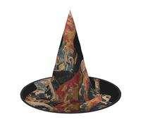 GZHYHAKAN Art Guitar Pattern Print Halloween Hat For Party, Carnavals, and Role Play - Léger et confortable