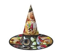 GZHYHAKAN Beau chapeau de petit déjeuner imprimé Halloween pour fêtes, carnavals, jeux de rôle - léger et confortable
