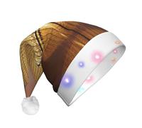 GZHYHAKAN Chapeau de Noël à LED imprimé musée du Louvre à Paris pour adulte, parfait pour Noël, Halloween et fêtes du Nouvel An