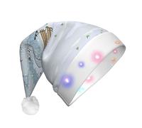 GZHYHAKAN Chapeau de Noël imprimé LED Snow Falling In The Park pour adulte, parfait pour Noël, Halloween et fêtes du Nouvel An