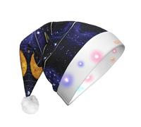 GZHYHAKAN Chapeau de Noël LED imprimé système solaire pour adulte, parfait pour Noël, Halloween et fêtes du Nouvel An