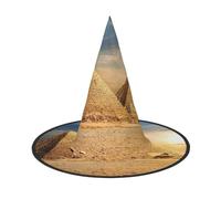 GZHYHAKAN Chapeau d'Halloween imprimé pyramide égyptienne dans le désert pour fêtes, carnavals, jeux de rôle, léger, confortable
