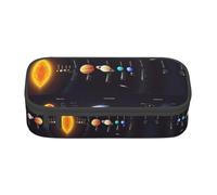 GZHYHAKAN Solar System Trousse à crayons Motif Jupiter Saturne Résistant aux rayures Solution de rangement multifonction pour l'école, le travail et les voyages, Noir , Taille unique, Cartable