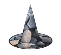 GZHYHAKAN Stones Under Ice Print Chapeau d'Halloween pour fêtes, carnavals, jeux de rôle, léger, confortable