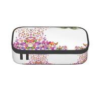 GZHYHAKAN Trousse à crayons avec imprimé papillons et fleurs de narcisse, résistante aux rayures, solution de rangement multifonction pour l'école, le travail et les voyages, Noir , Taille unique