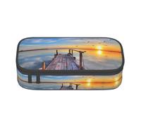 GZHYHAKAN Trousse à crayons Lake Under Sunset - Résistante aux rayures - Solution de rangement multifonction pour l'école, le travail et les voyages, Noir , Taille unique, Cartable