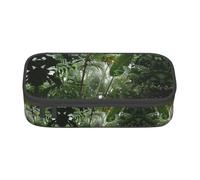 GZHYHAKAN Trousse à crayons motif forêt tropicale résistante aux rayures - Solution de rangement multifonction pour l'école, le travail et les voyages, Noir , Taille unique, Cartable