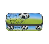 GZHYHAKAN Trousse à crayons motif réseau de football résistante aux rayures, solution de rangement multifonction pour l'école, le travail et les voyages, Noir , Taille unique, Cartable