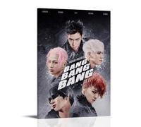 GZHYMXOZ BIGBANG Poster sur toile avec cadre Motif chanteur exceptionnel et groupe incroyable 50 x 75 cm