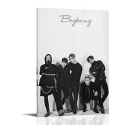 GZHYMXOZ BIGBANG Poster sur toile avec cadre pour chambre à coucher Motif chanteur exceptionnel et groupe incroyable 40 x 60 cm
